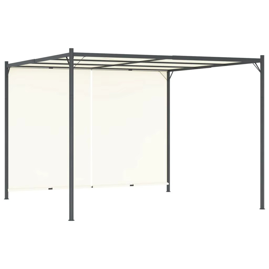 Verstellbare Dachpergola Outdoor-Pavillon mit UV-Schutz aus Stahl in Cremeweiß, B/T/H: 300 x 300 x 300 cm - Bild 2