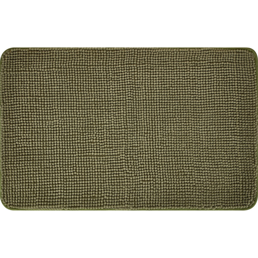 baliv Badematte aus Polyester in Moosgrün, B/T: 80 x 50 cm - Bild 2
