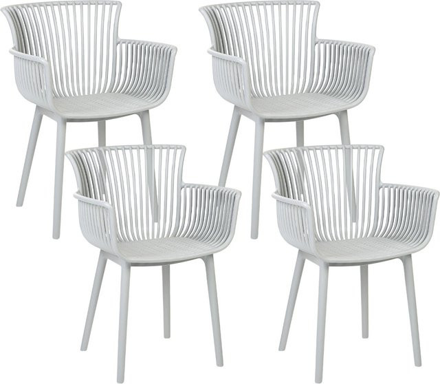 Beliani Esszimmerstuhl modern in Grau B/T/H: 45 x 58 x 84 cm - Bild 1