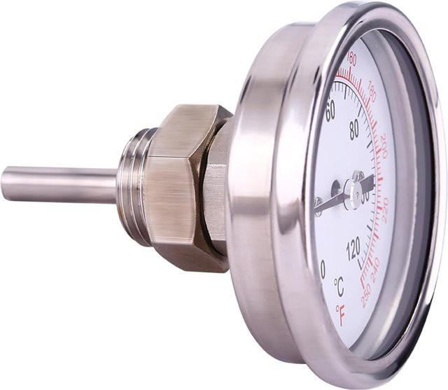 CosyHome BBQ Grill Smoker Thermometer aus Edelstahl in Silber und Grau - Bild 1