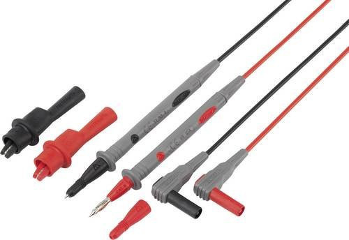 Voltcraft TL 88-4 Sicherheits-Messleitungs-Set mit 4mm Lamellenstecker und Prüfspitze, Länge: 1.80 m, Schwarz und Rot - Bild 1