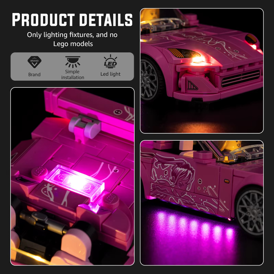 LEGO Speed Champions LED-Lichtset für 2 Fast 2 Furious Honda S2000 77241 - Bild 3