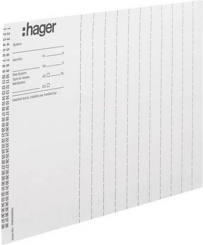 Hager ZZ90B Beschriftungsbögen Weiß DIN A4 10 Stück - Bild 1
