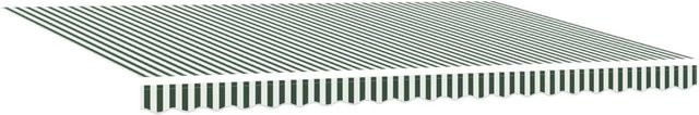 vidaXL Einziehbare Markise Grün-Weiß aus Polyester und Stahl, Breite: 500 cm, Tiefe: 300 cm - Bild 1
