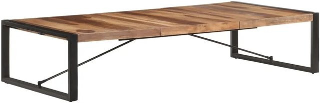 vidaXL Couchtisch aus Massivholz in Schwarz und Braun, B/T/H: 180 x 90 x 40 cm - Bild 1