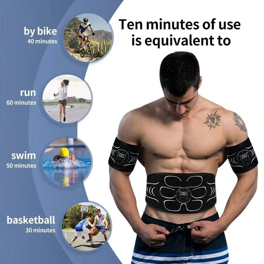 AXH EMS Muskelstimulator, Bauchmuskeltrainer, Unisex - Bild 3