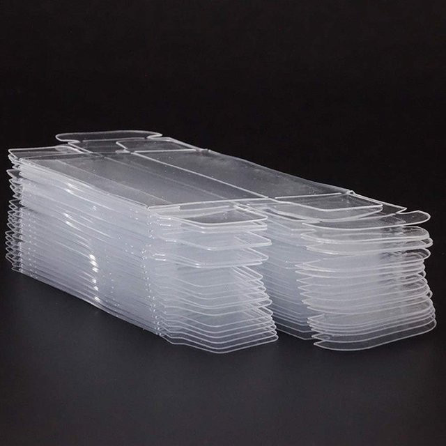 Big Tree Home Furnishings Schutzhüllen aus transparentem PVC für 1/64 Modellautos, Staubdichte Displayboxen, Grau, 50 Stück - Bild 1
