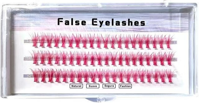 NATAWA Einzelwimpern, Rosa, 13mm, Unisex - Bild 1