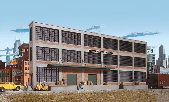 Walthers Motorenfabrik, Hintergrundgebäude, 1:87 (Spur H0) - Bild 1