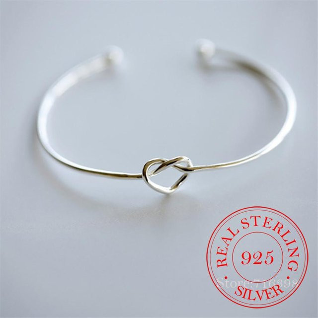 Wucifang Jewelry Armband, 925 Silber, Herzanhänger, Weiß, Damen - Bild 1