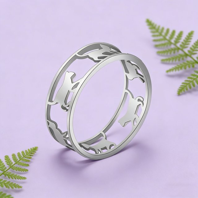 Skyrim Ring, Edelstahl, Silber, Damen - Bild 1