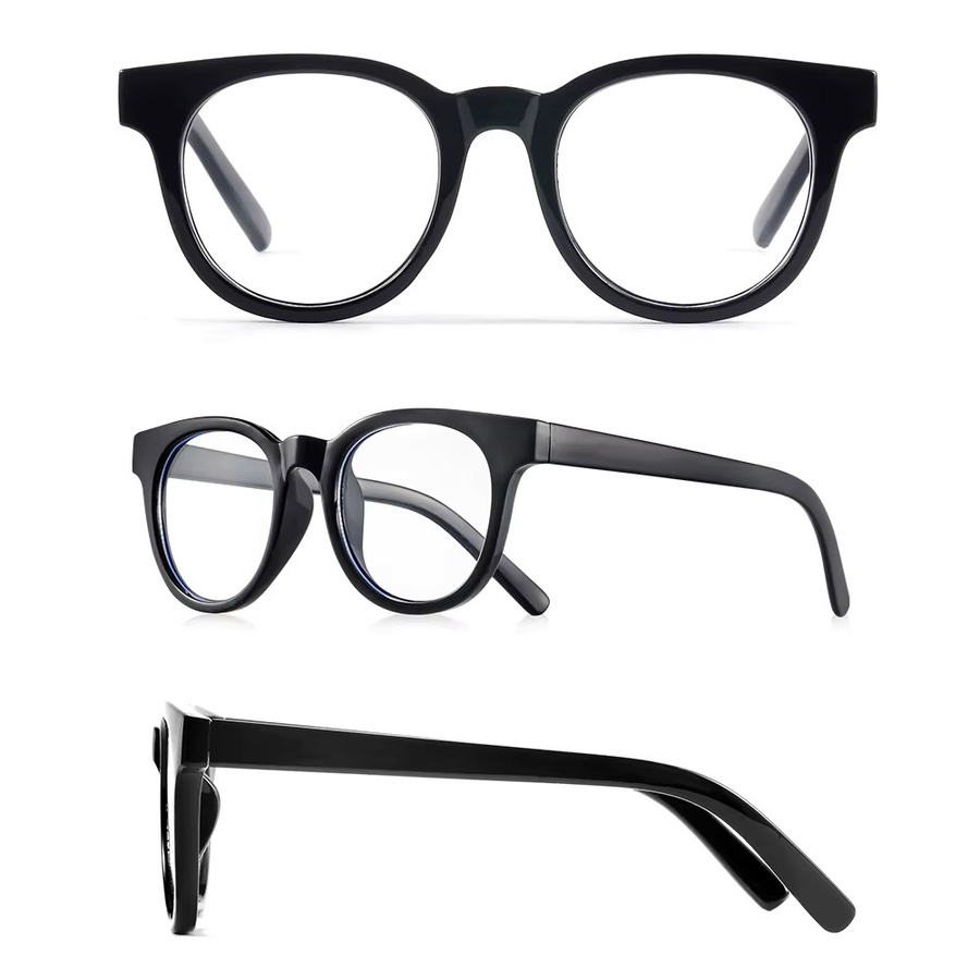 CRIXALIS Korrektionsbrille, Rund, Vollrand, Kunststoff, Schwarz, Unisex - Bild 3