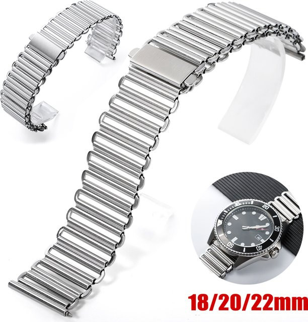 HQstrap Uhrenarmband Edelstahl, Silber, Herren - Bild 1