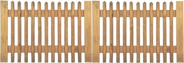 T & J Doppeltor für Senkrechtzaun in Braun, Höhe: 300 cm, Breite: 80 cm - Bild 1