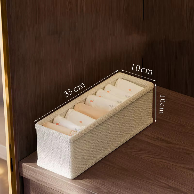 Meltset Multifunktionale Kleidungsorganisator Boxen zum Falten und Stapeln, Beige, Stoff - Bild 2