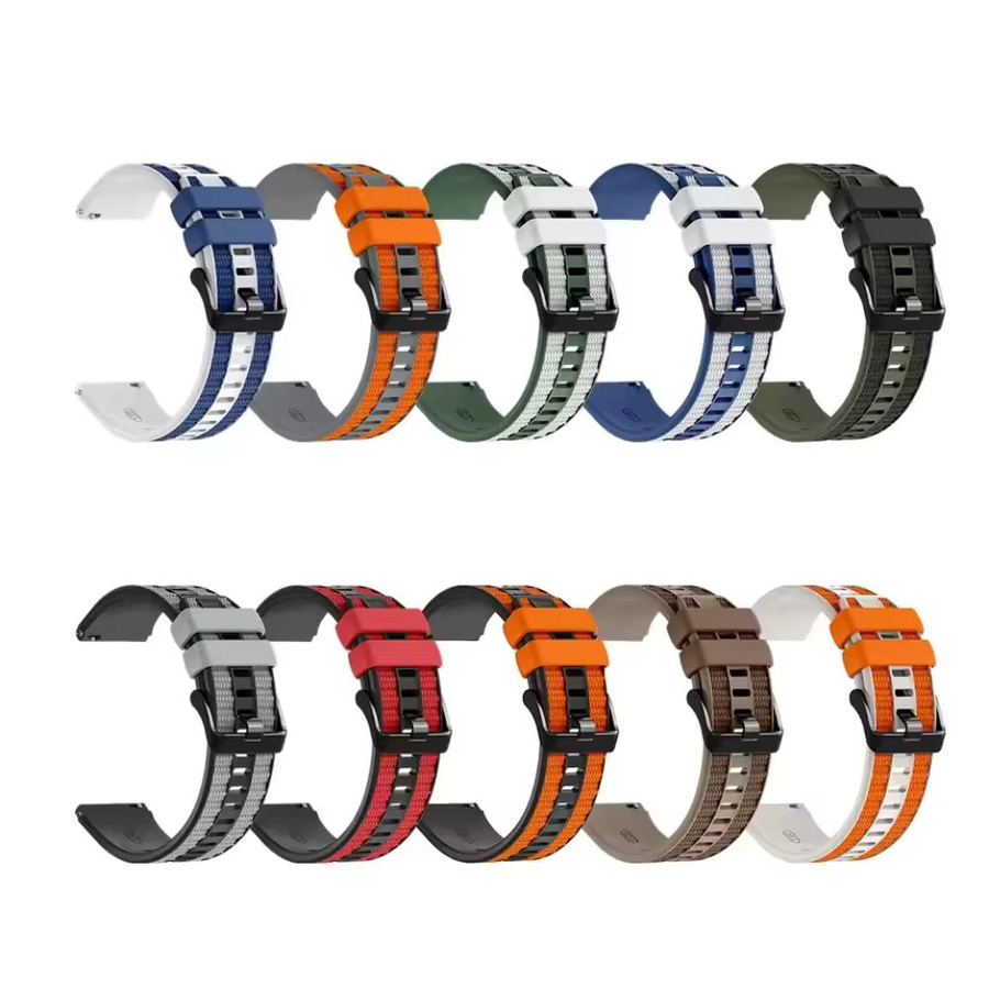 Uhrenarmband Silikon, 22 mm, zweifarbig, Unisex - Bild 2