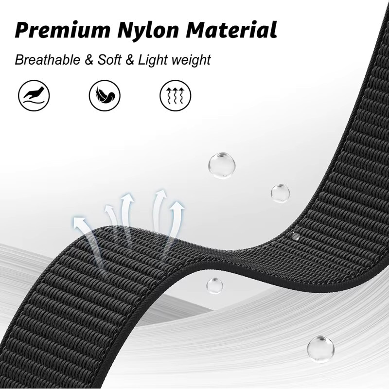 RWBANDS Uhrenarmband Nylon, Schwarz, geflochten - Bild 2
