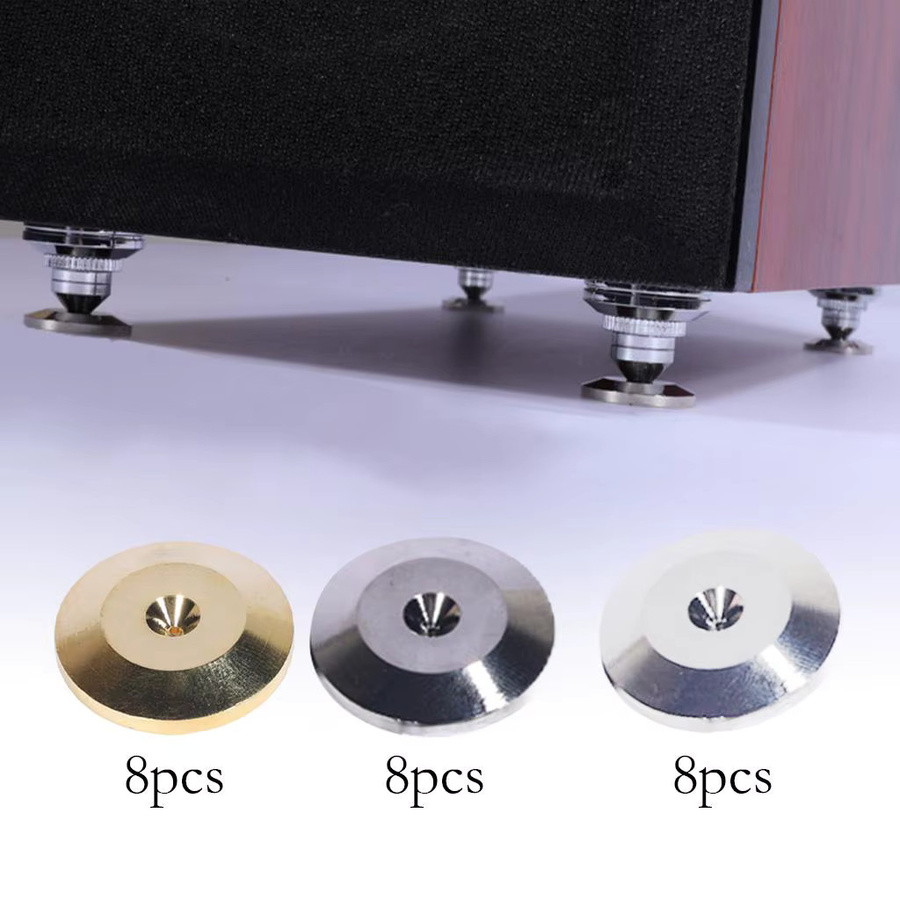 MagiDeal Universal Lautsprecher Spikes Pads Matten zur Isolation für Verstärker und Plattenspieler in Gold oder Schwarz - Bild 2