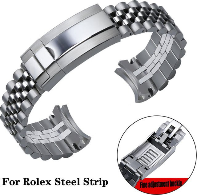 Uhrenarmband Edelstahl, Silber, 20 mm, 21 mm, Herren - Bild 1