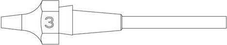 Weller XDSL 3 Saugdüse mit Durchmesser 1,0 mm x 2,3 mm und Länge 10,5 mm - Bild 1