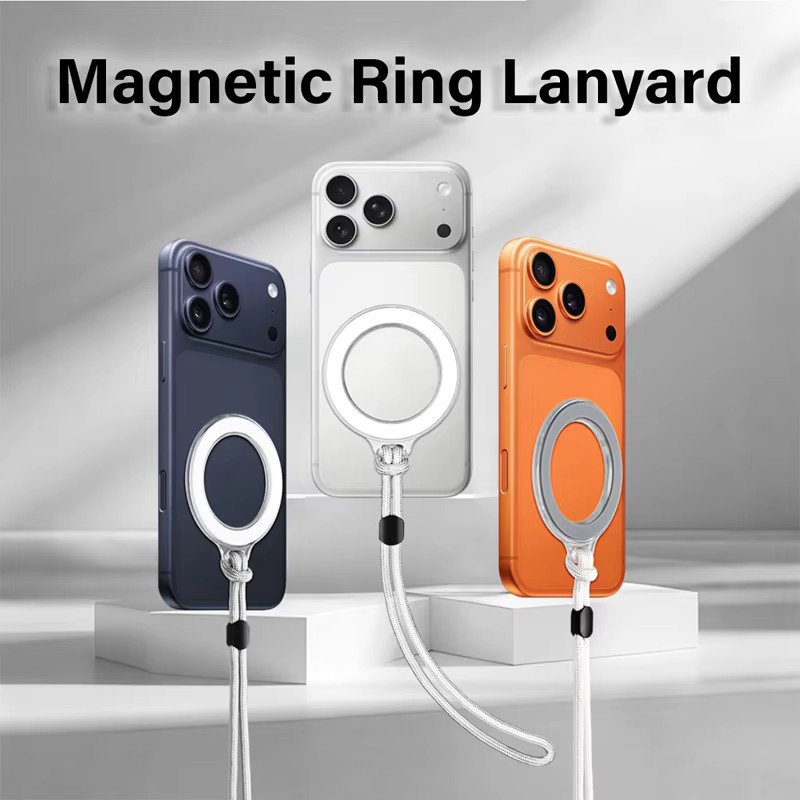 WSSHE MagSafe Schlüsselanhänger mit magnetischem Saugnapf und Ring in Transparent, Unisex - Bild 2