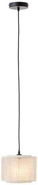 Brilliant Pendelleuchte Odar in Schwarz und Beige aus Metall und Textil, Durchmesser: 22 cm, Höhe: 125,5 cm, Fassung E27 - Bild 1