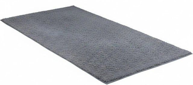 Relaxdays Badteppich aus Baumwolle in Grau, rutschfest und waschbar, Breite: 80 cm, Länge: 150 cm - Bild 1