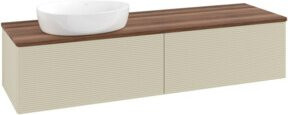 V&B Waschtischunterschrank Antao mit Frontstruktur in Weiß und Grau, B: 160 cm, T: 50 cm - Bild 1