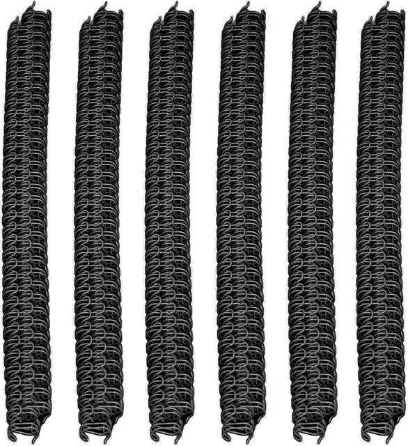 Binchi Bindespiralen aus Metalldraht in Schwarz, 100 Stück mit 40 Blatt Kapazität, 3:1 Zeilenabstand und Doppelöse - Bild 1