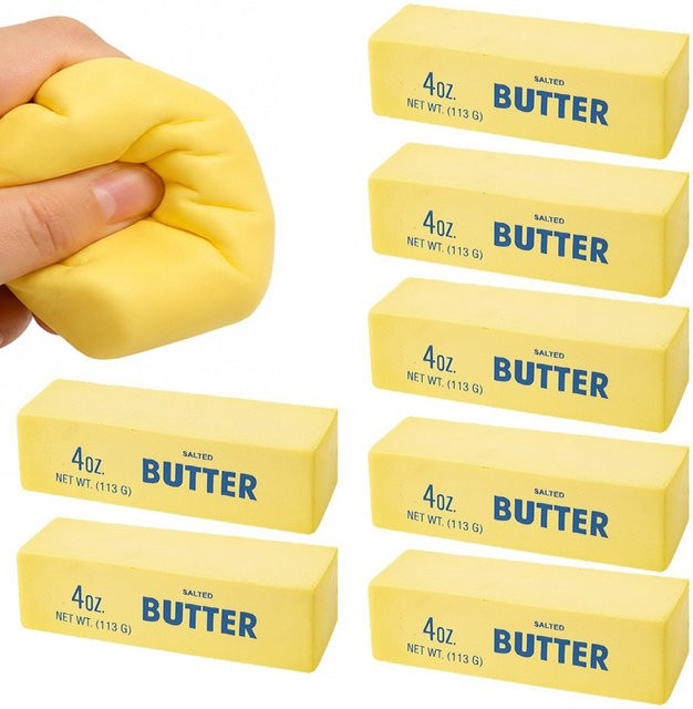 ZYF Weicher Butter-Schleim, langsam aufsteigend, 2-teiliges Set, Gelb - Bild 1