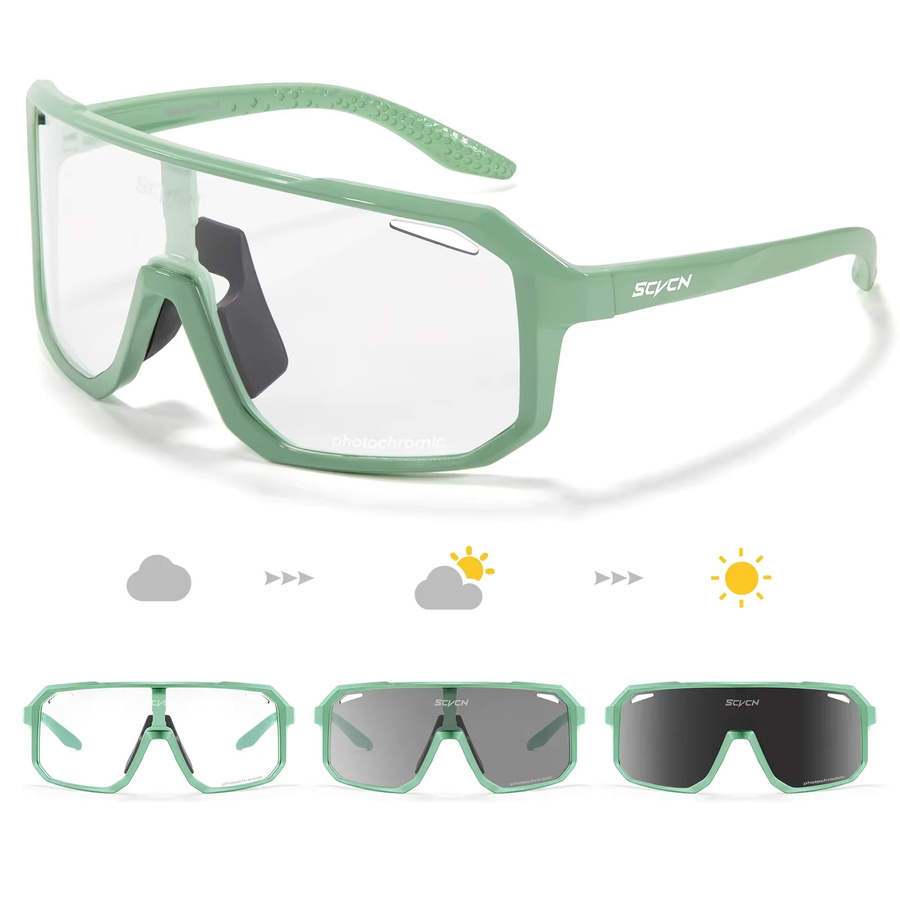 Scvcn Sportsonnenbrille, Unisex, Vollrand, Photochrome, Kunststoff - Bild 4