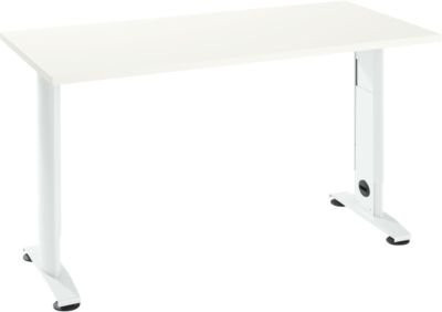 Home Office Tisch Login von Schäfer Shop Select mit C-Fuß in Weiß, B: 130 cm, T: 65 cm - Bild 1