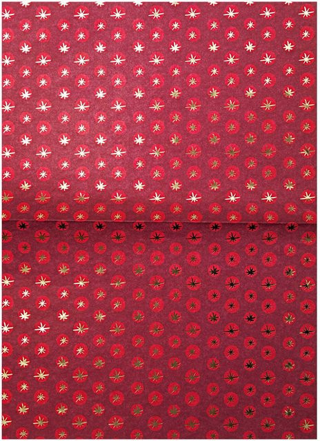 Rico Design Paper Patch Papier Sterne Jolly Christmas in Rot, 30 x 42 cm - Bild 1