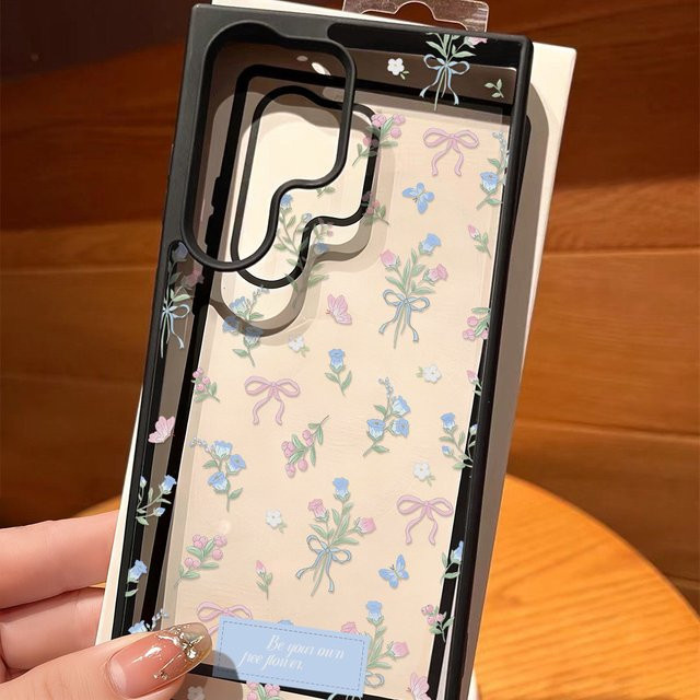 Transparente Blumen-Schleife Handyhülle für Samsung Galaxy A56 5G, A55, A54, A16, A36, A17, A07, A15, S26, S25 Ultra, A24 FE, S23 – Stoßfeste Abdeckung - Bild 1