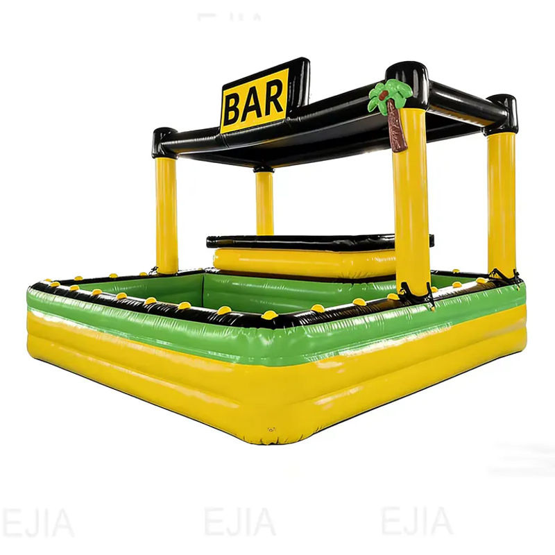 Ejia Aufblasbare Poolbar mit Überdachung aus PVC in Schwarz und Multicolour für Gartenpartys und Outdoor-Events - Bild 3
