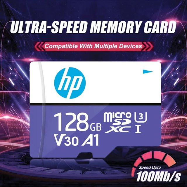 HP Micro SD Speicherkarte Klasse 10 U3 4K High Speed in Multicolor - Bild 1
