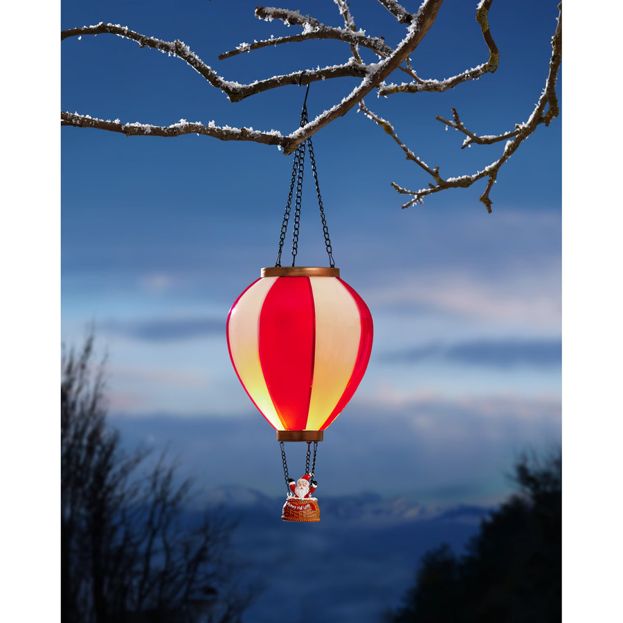 Solar-LED-Hängefigur Heißluftballon 2 in 1 von viva domo in Rot und Multicolour - Bild 2