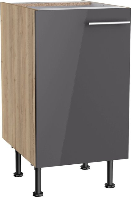Optifit Küchen-Unterschrank Jonte in Anthrazit-Wildeiche, B/T/H: 45 x 58,4 x 87 cm - Bild 1