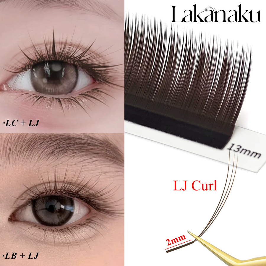 LAKANAKU Wimpernverlängerungen UB Curl, Brown, Matt, Unisex - Bild 4