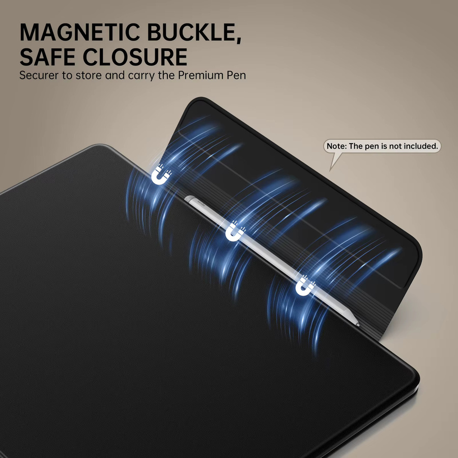 MoKo Magnetische Hülle für Kindle Scribe 2025 (3. Generation) und Kindle Scribe Colorsoft 2025 (1. Generation), Schlanke Folio PU-Abdeckung, Schwarz - Bild 3