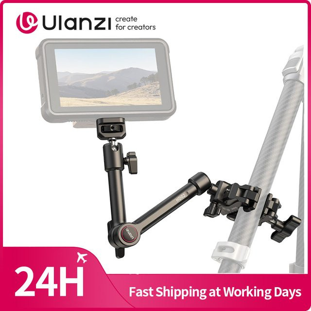 Ulanzi HD02 Magic Arm Kit 10 Zoll mit Superklemme in Schwarz für Stativ und Kamera sowie Fülllicht - Bild 1