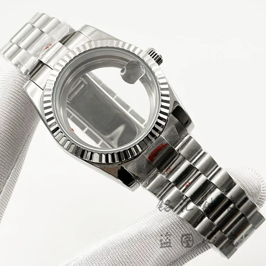 LIYAN Uhrengehäuse, Edelstahl, Silber, 36 mm/40 mm, Unisex - Bild 2