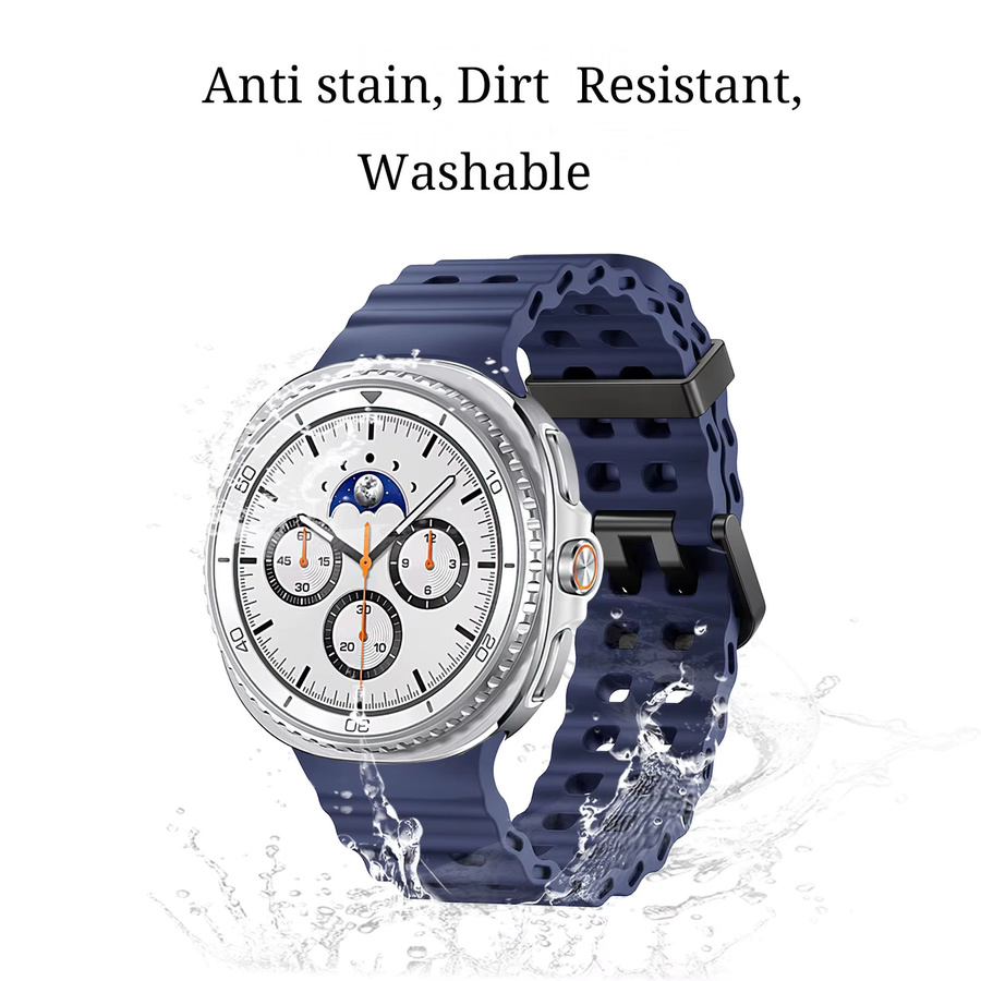 HUBANDE Smartwatch-Armband Silikon, blue, Samsung Galaxy Watch 8 Classic 46 mm, Galaxy Watch8 44 mm, 40 mm - Bild 1