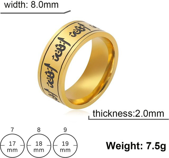 YULIN Ring Edelstahl, Gold, Unisex - Bild 1
