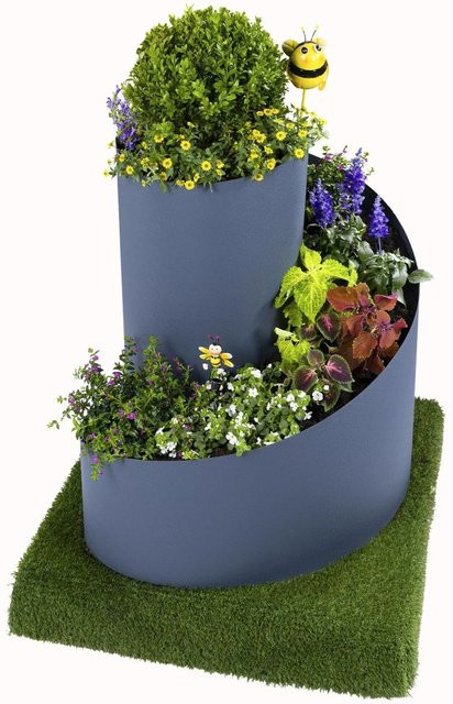 Jardinion Kräuterspirale Pflanzenspirale in Grau mit Durchmesser: 80 cm - Bild 1