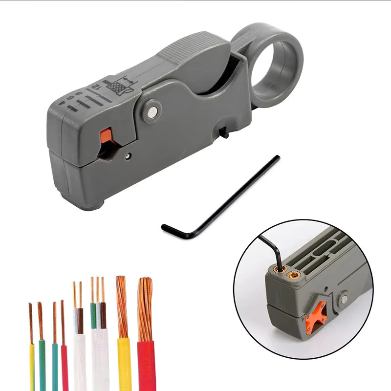 Isolierte elektrische Abisolierzange aus Edelstahl in Grau zum Abisolieren von Kabeln und Drähten - Bild 2