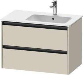 Duravit Waschtischunterschrank Ketho.2 in Tau matt für Waschtisch mit Becken rechts, B/T/H: 81 x 48 x 54,9 cm - Bild 1