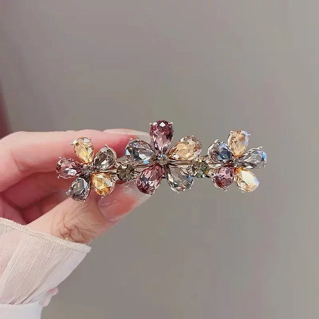 HIYAYZ Haarnadel mit Kristallblume, Damen - Bild 1