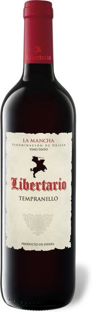 Libertario Tempranillo trocken vegan Rotwein 2024 0,75 l - Bild 1