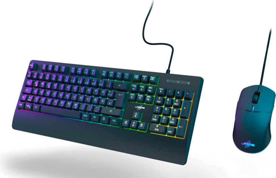 uRage Gaming-Set mit Tastatur und Maus, RGB-Beleuchtung, QWERTZ-Layout, Schwarz - Bild 1